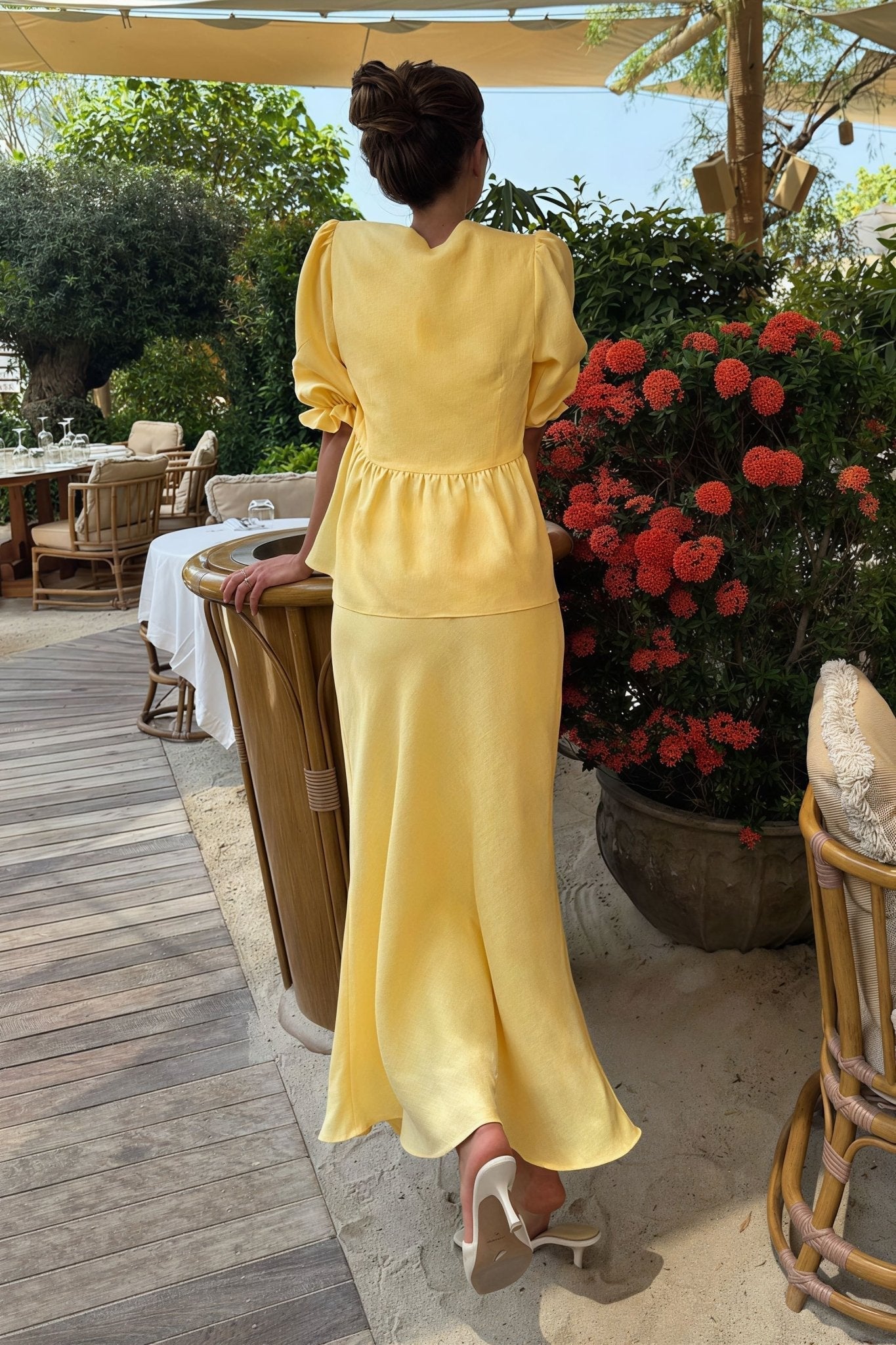 ZEYA - Rivka Tie - Front Ruffle Skirt Set