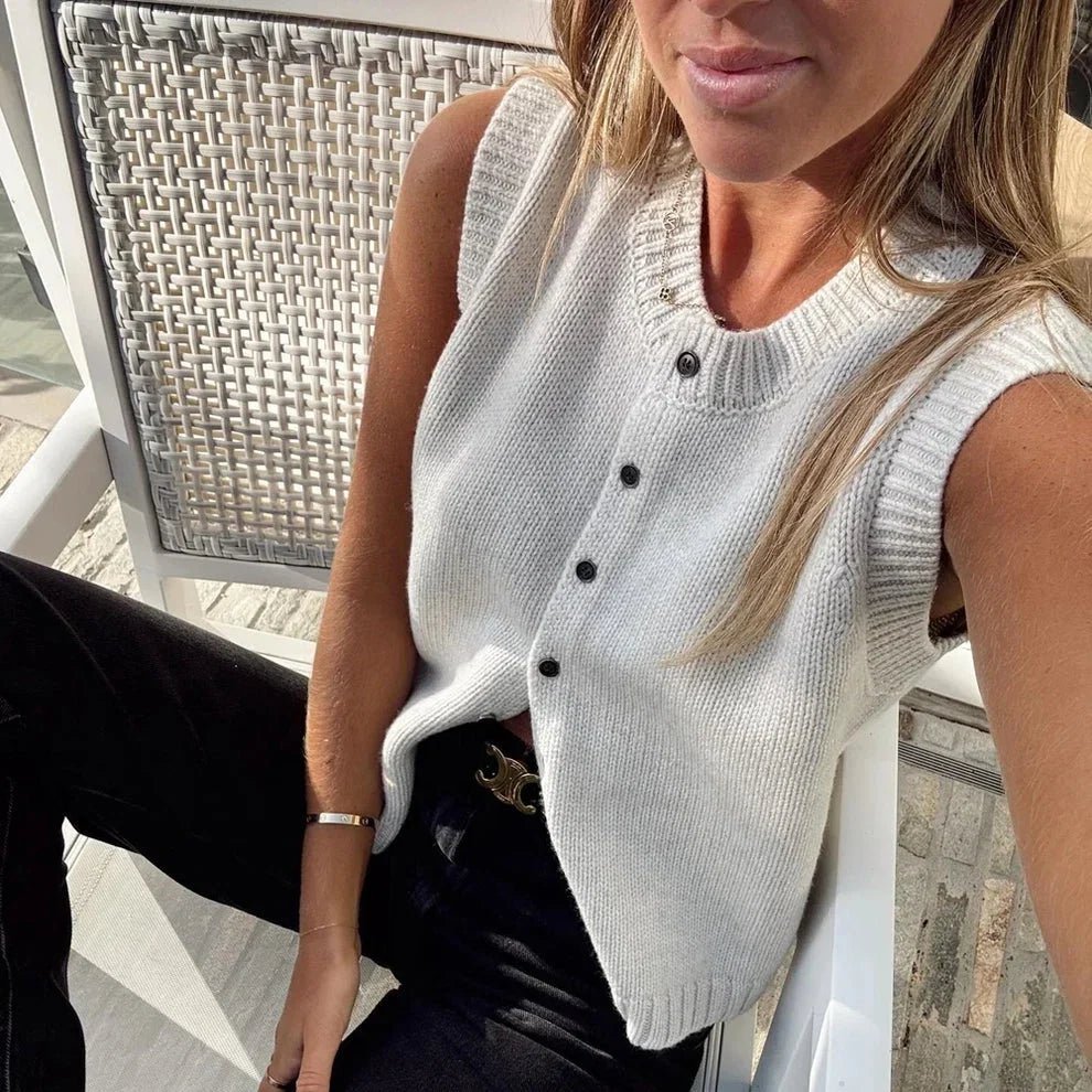 ZEYA - Rose Knitted Vest Cardigan