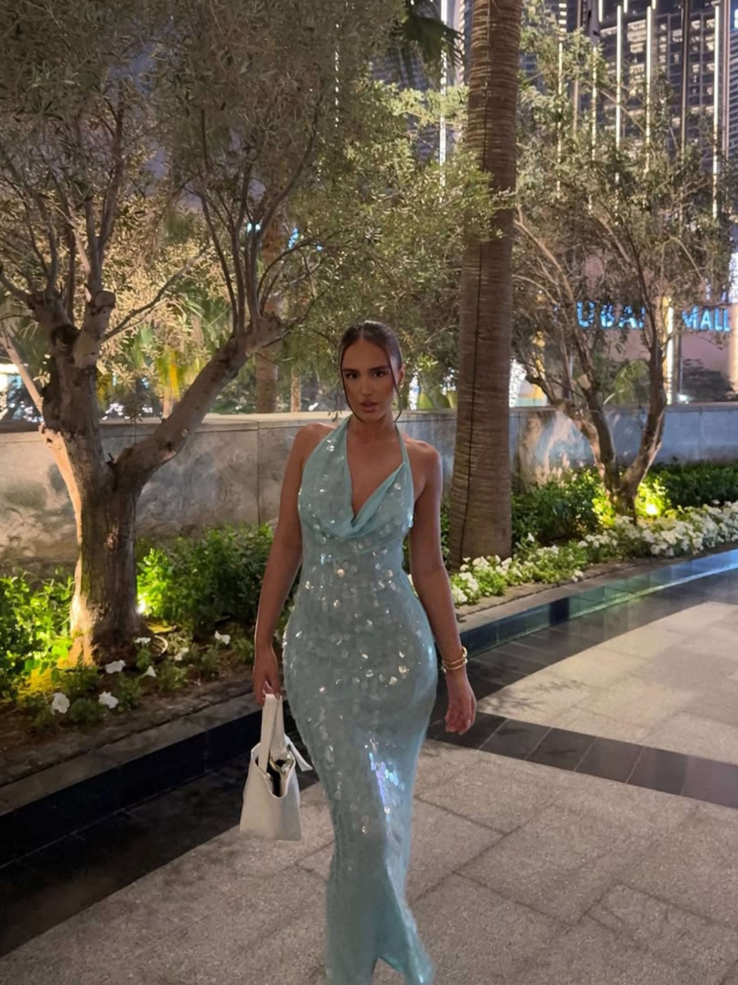 ZEYA - Rosy Sequin Maxi Dress