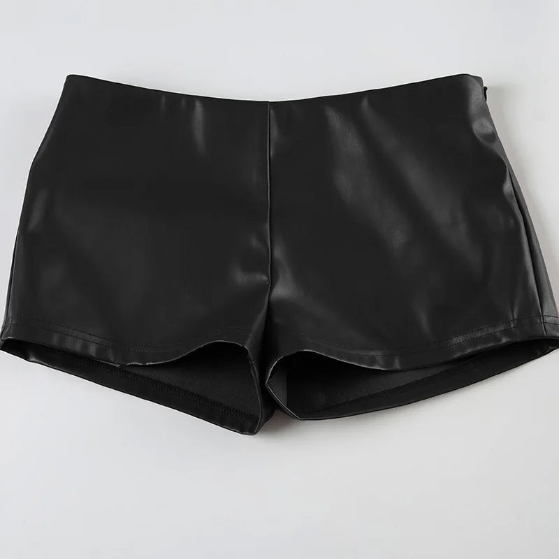 ZEYA - Roxanne Hipster Leather Shorts