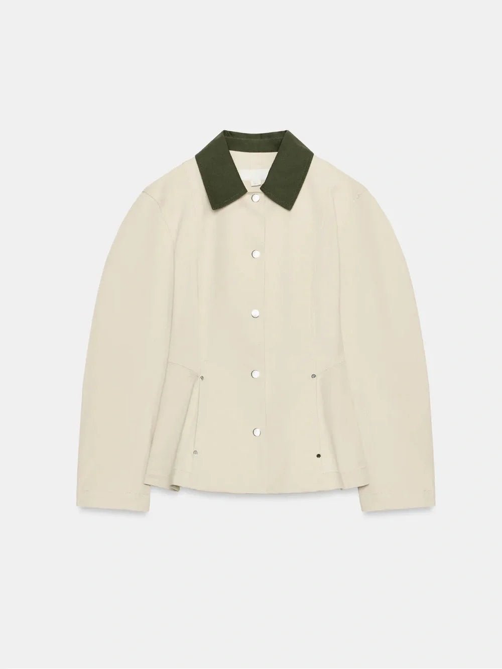 ZEYA - Ruth Contrast Collar Peplum Jacket