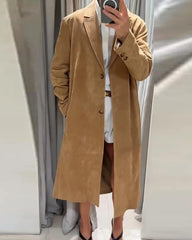 Trench-coat en suédine Sabrina