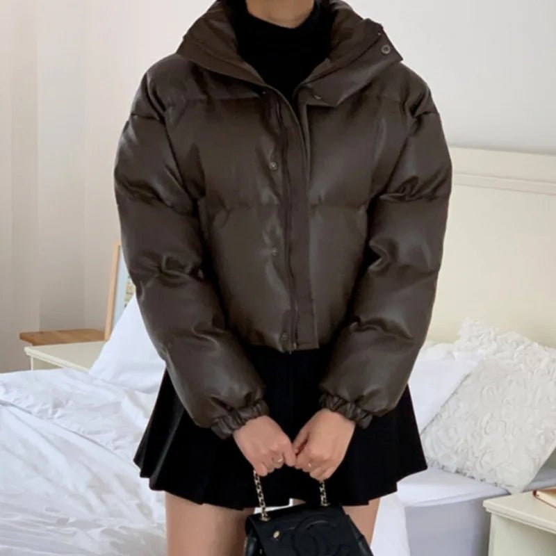 ZEYA - Sammy Faux Leather Puffer Jacket