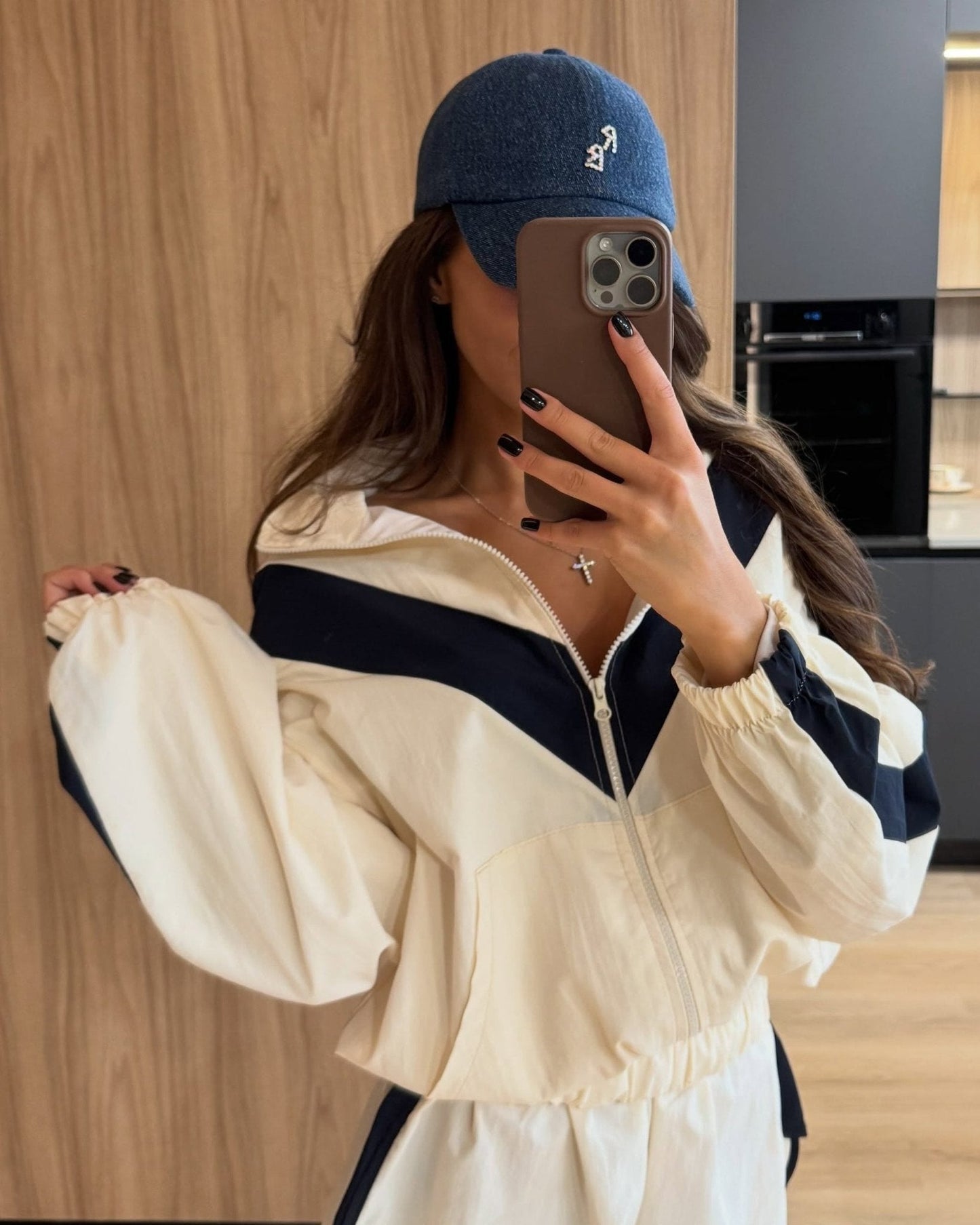 ZEYA - Sandra Chevron Windbreaker Shorts Set