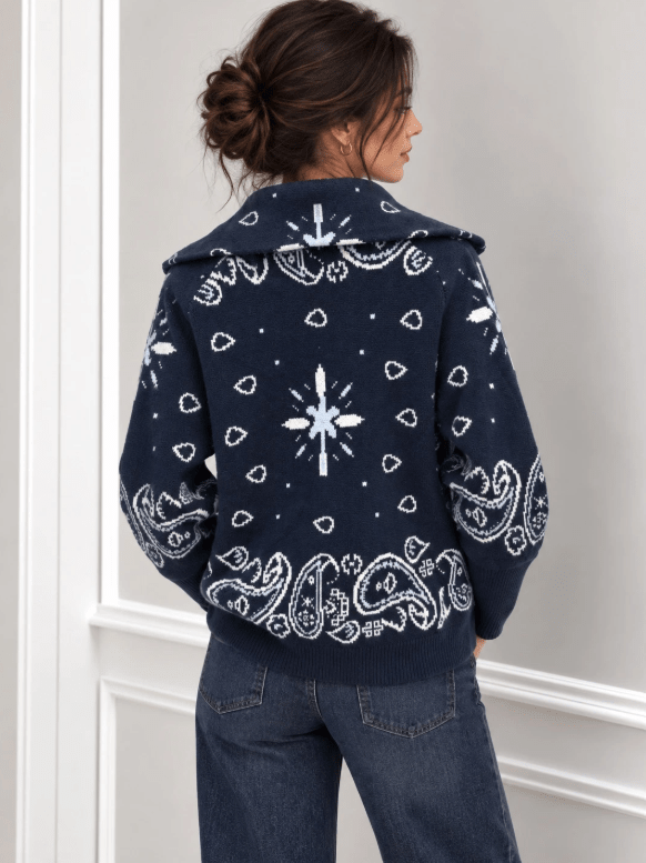 ZEYA - Sarah Stand Collar Knitted Cardigan