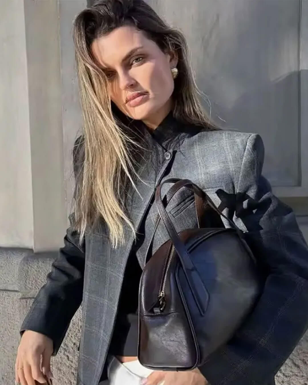 ZEYA - Selene Plaid Blazer Jacket