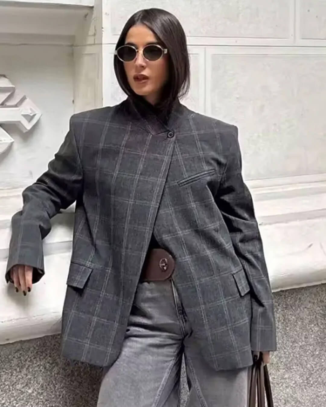 ZEYA - Selene Plaid Blazer Jacket