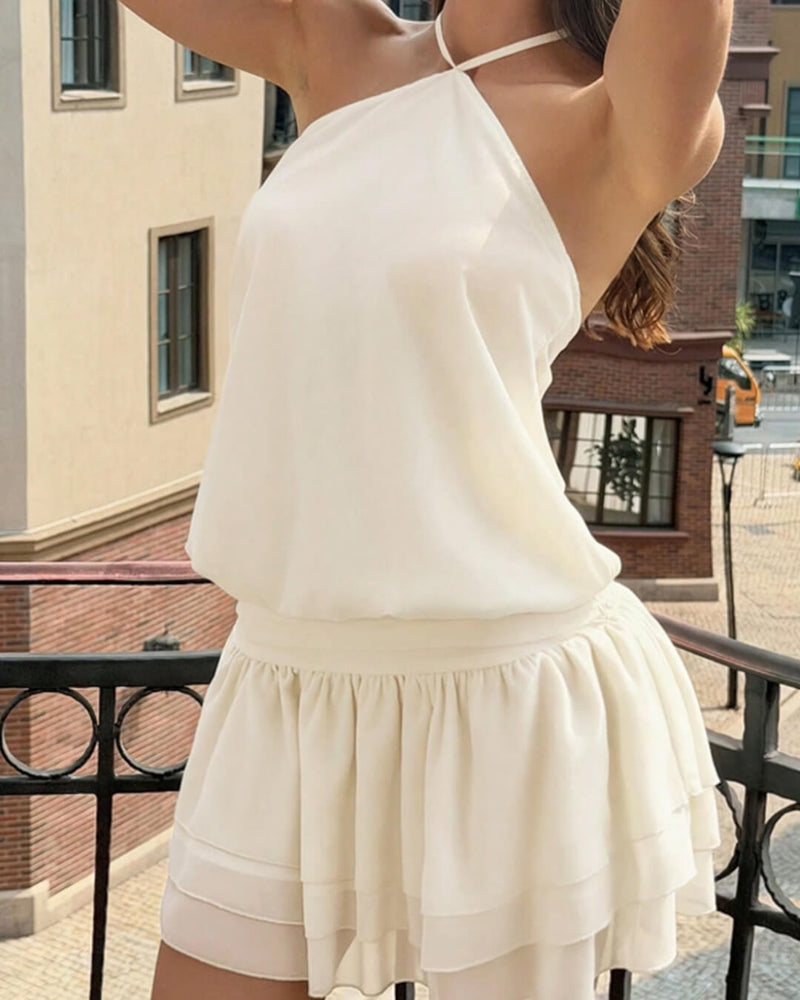 ZEYA - Senna Open-Back Halter Mini Dress