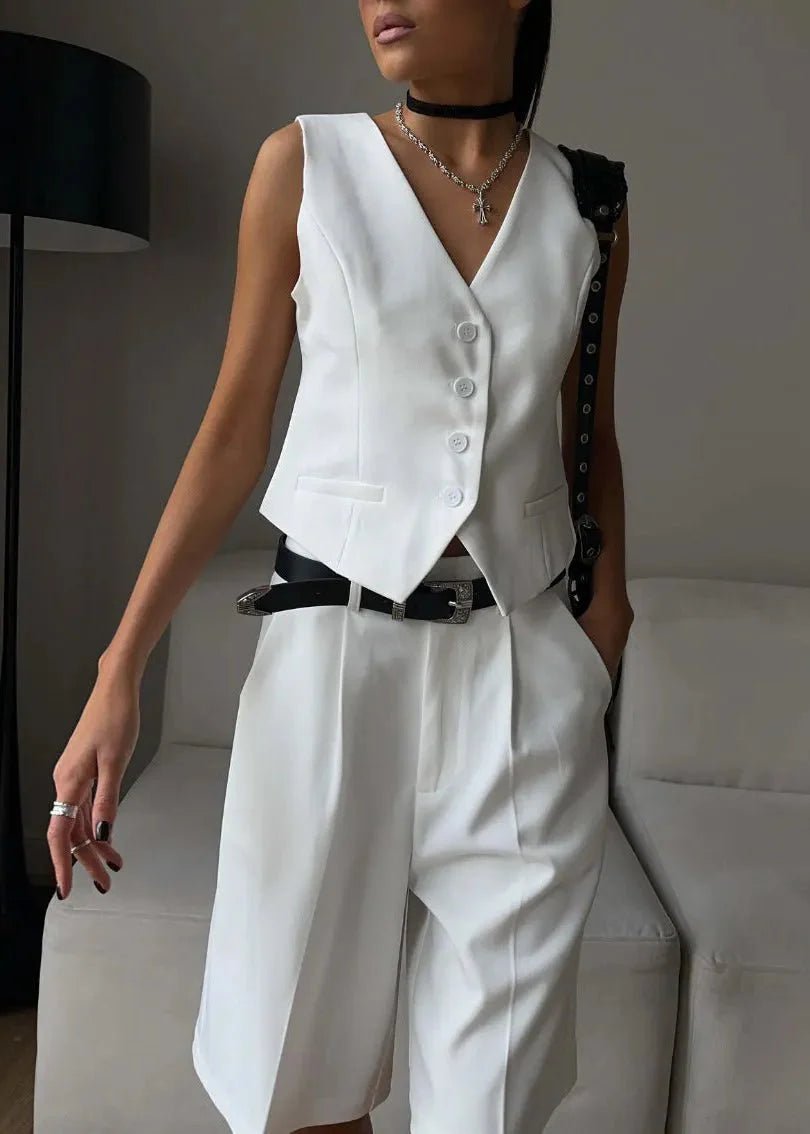 ZEYA - Serena Tailored Vest & Bermuda Shorts Set
