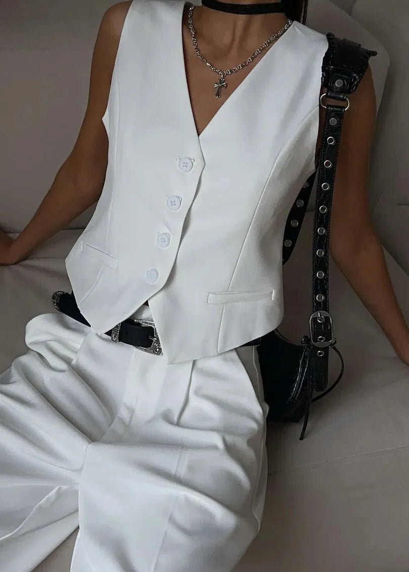ZEYA - Serena Tailored Vest & Bermuda Shorts Set