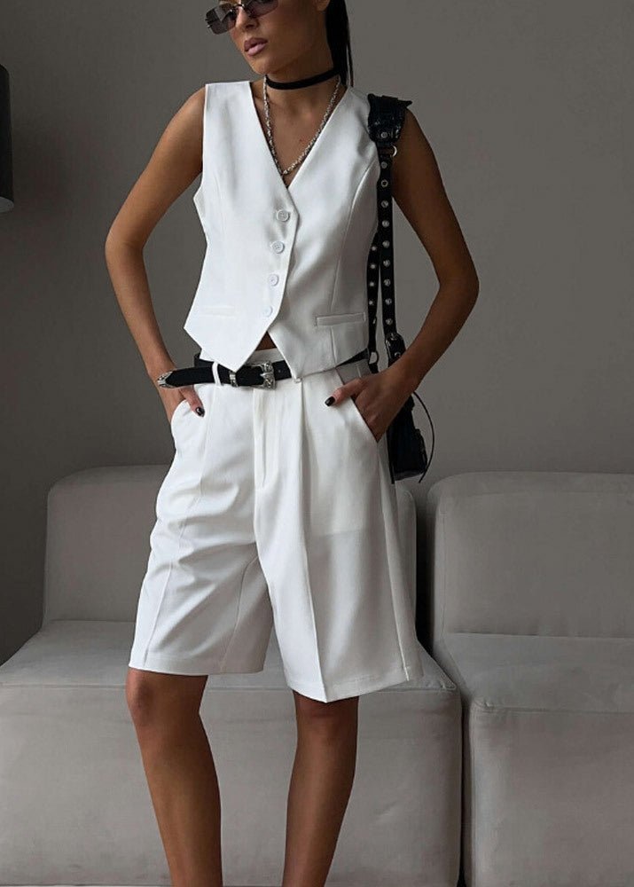 ZEYA - Serena Tailored Vest & Bermuda Shorts Set