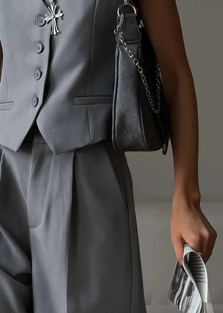 ZEYA - Serena Tailored Vest & Bermuda Shorts Set
