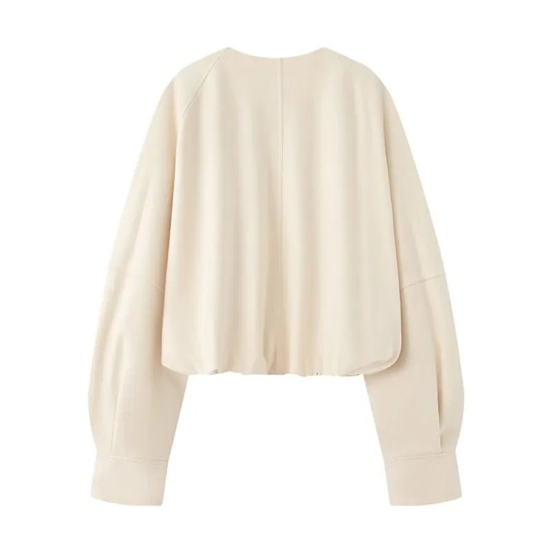 ZEYA - Sheena Button Vegan Leather Jacket