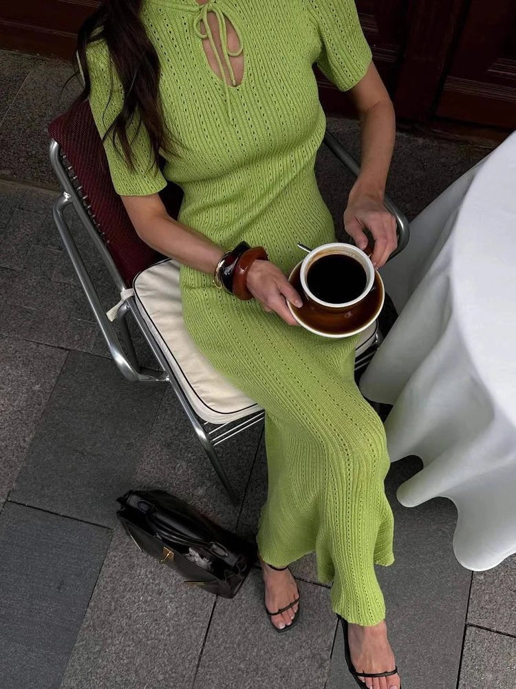 ZEYA - Shelly Bodycon Knitted Maxi Dress