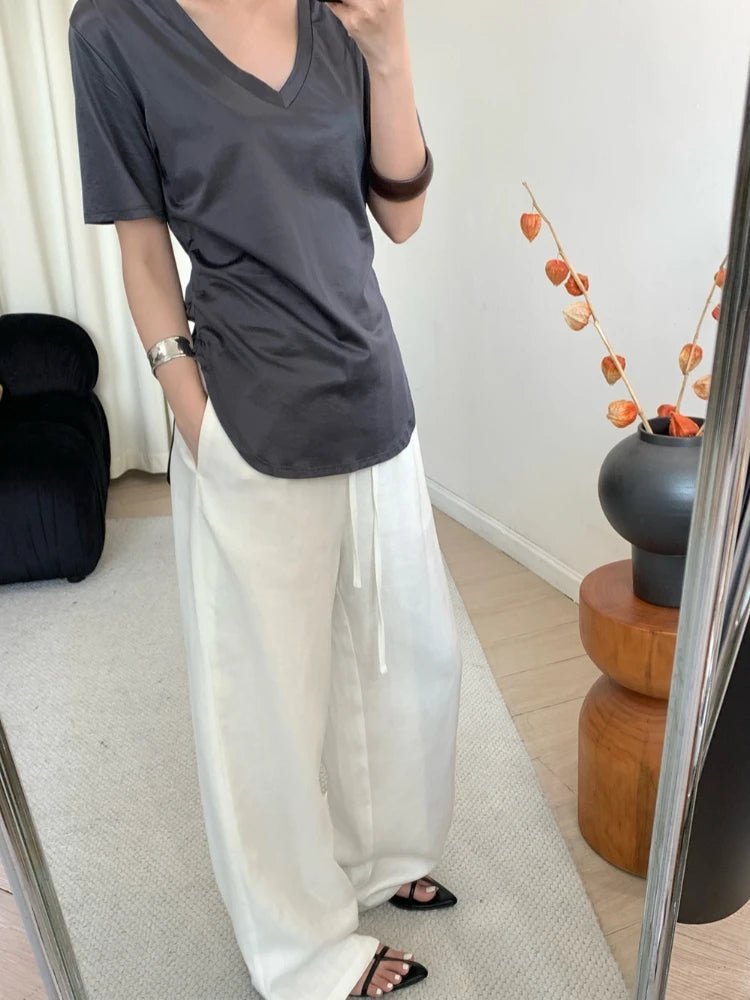 ZEYA - Shiela Wide Leg Linen Pants