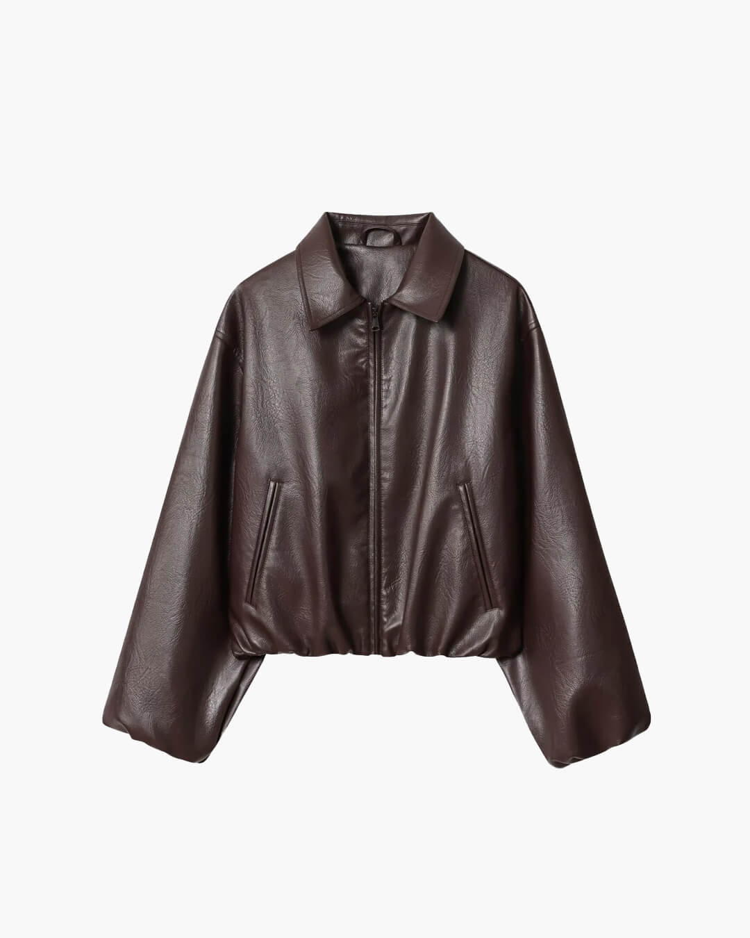 ZEYA - Sienna Faux Leather Bomber Jacket