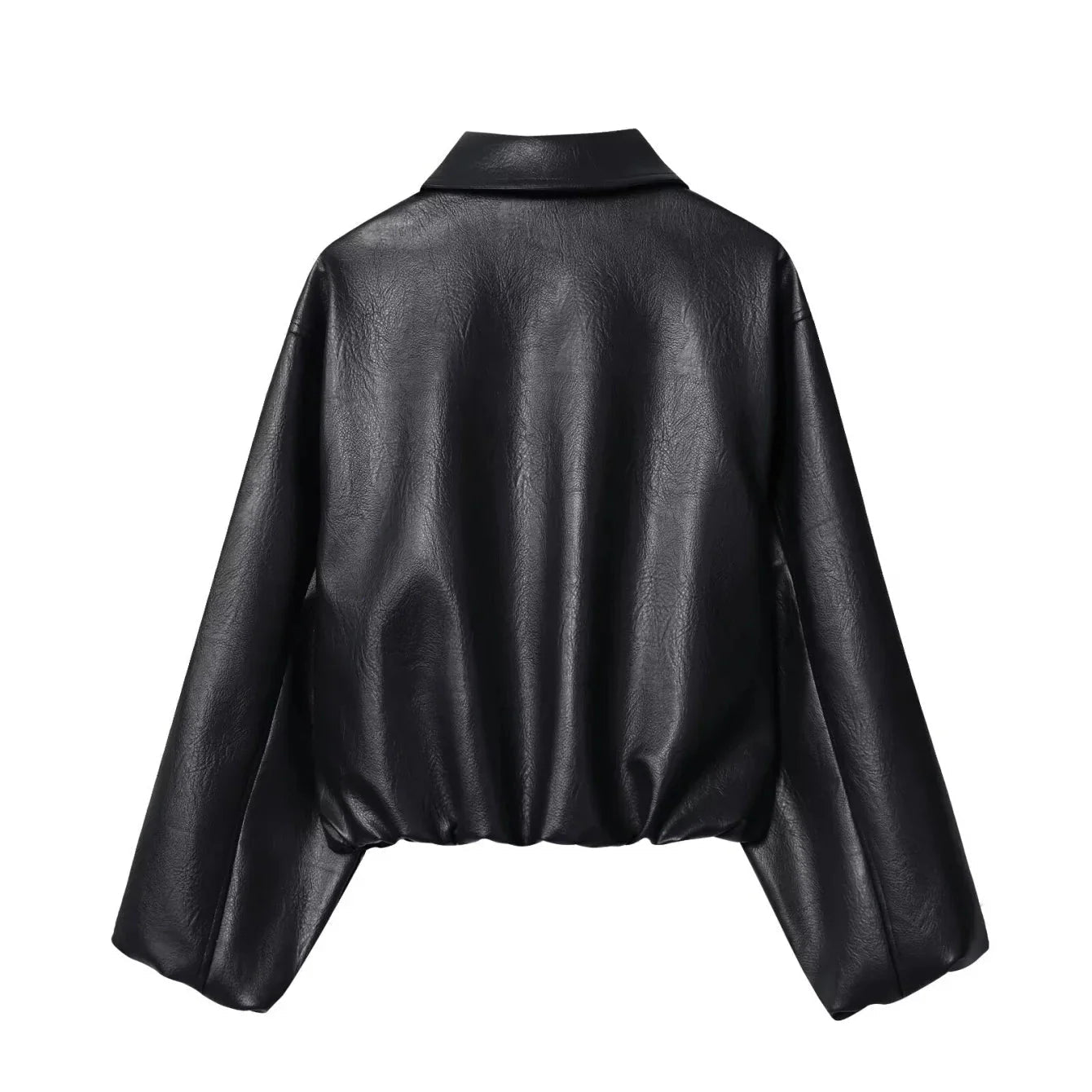 ZEYA - Sienna Faux Leather Bomber Jacket