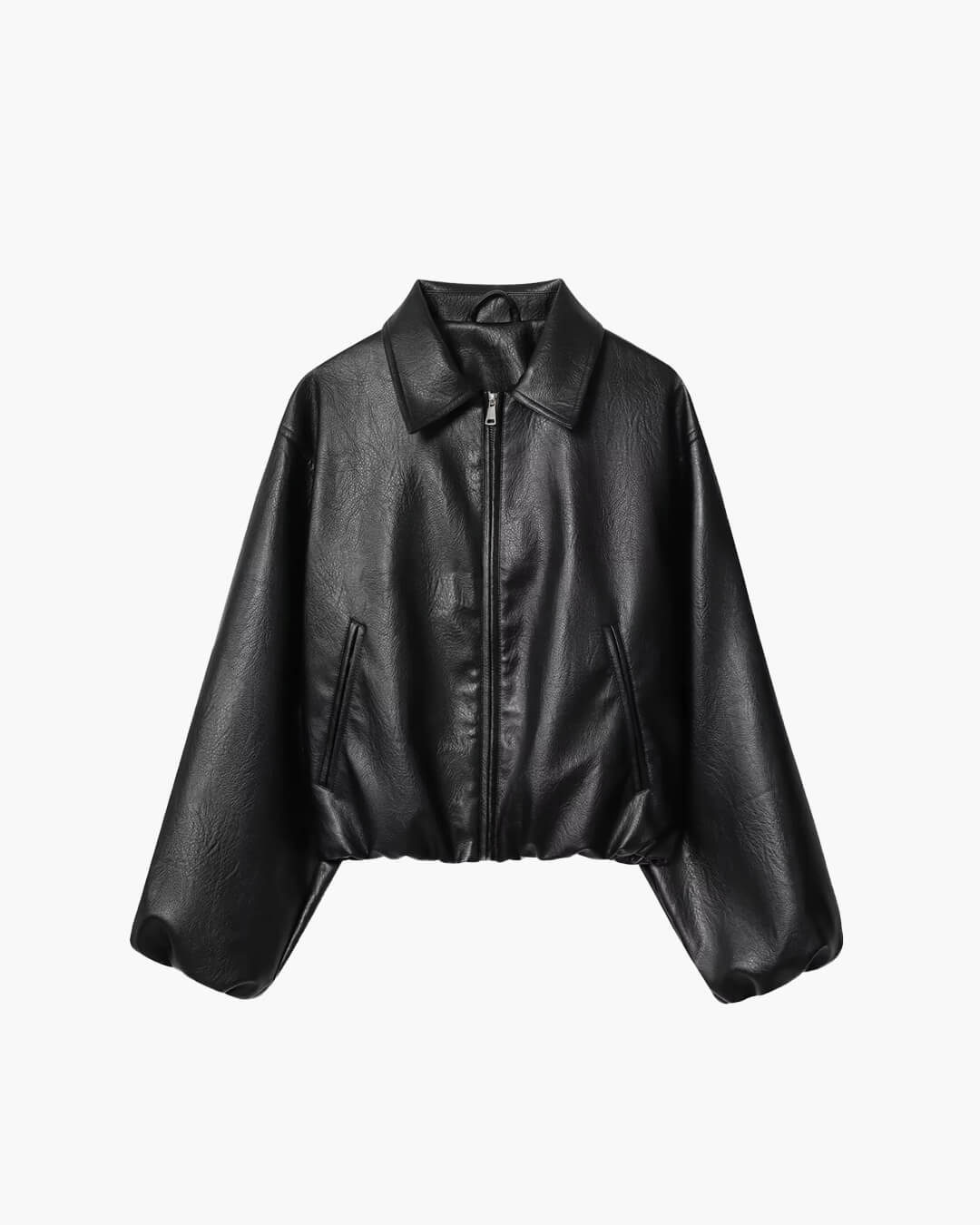 ZEYA - Sienna Faux Leather Bomber Jacket