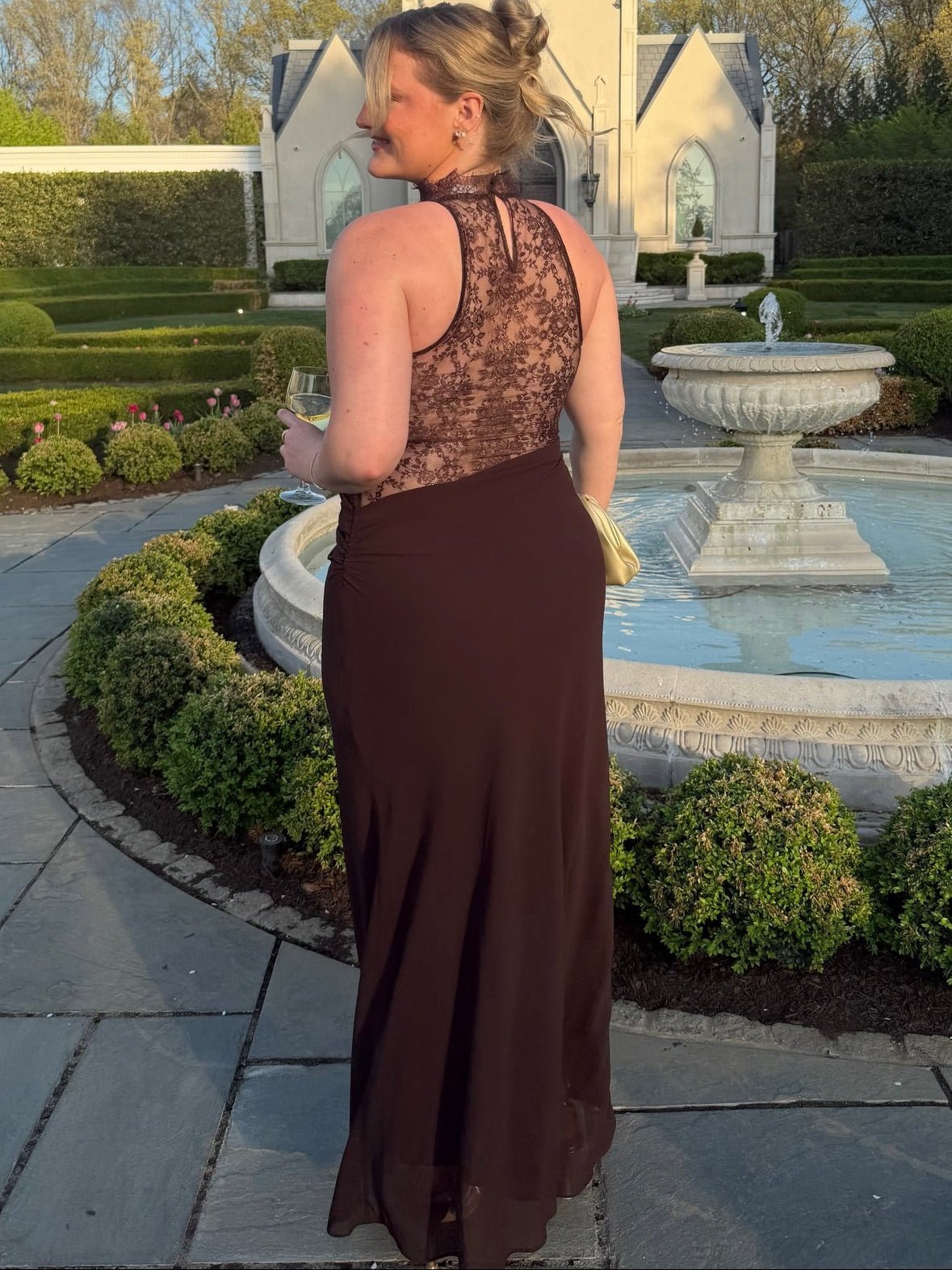 ZEYA - Sienna Halter Lace Maxi Dress