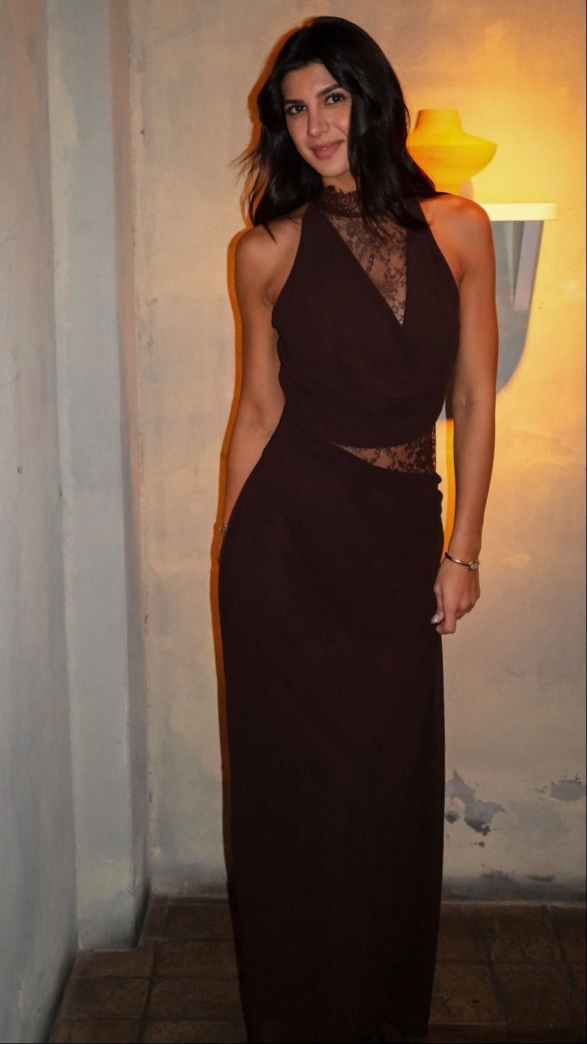 ZEYA - Sienna Halter Lace Maxi Dress