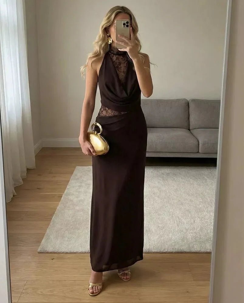 ZEYA - Sienna Halter Lace Maxi Dress