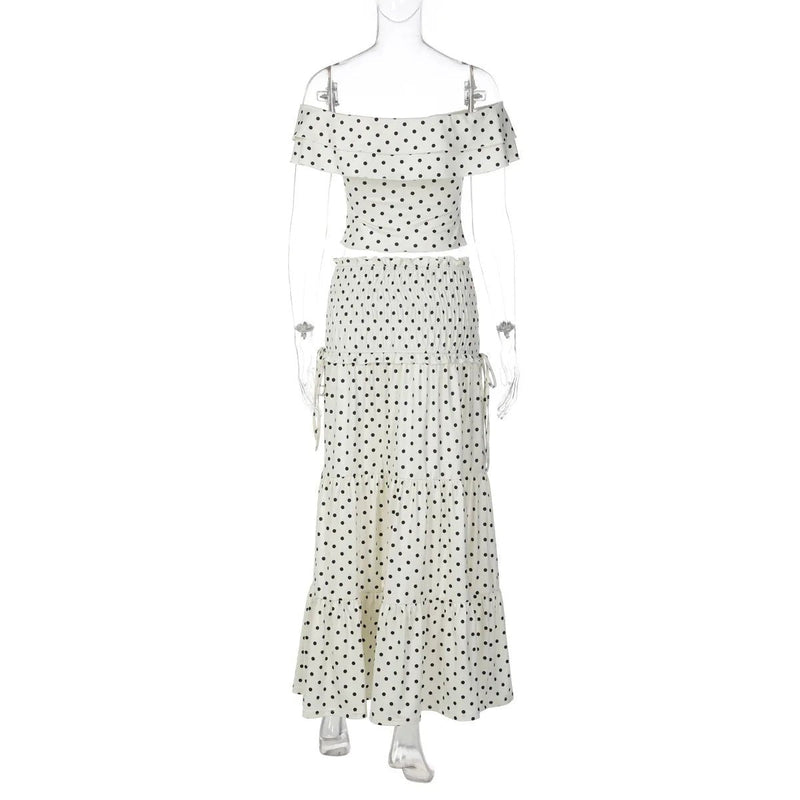 ZEYA - Simona Polka Dot Two Piece Bow Set