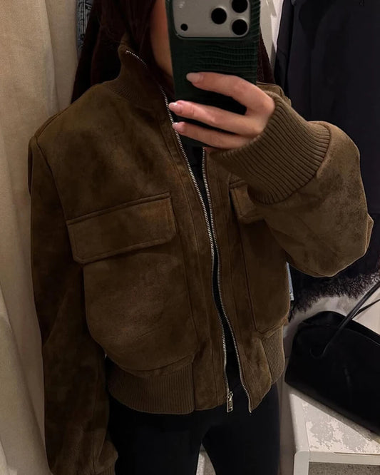 Solane Blouson Bomber à Col Montant