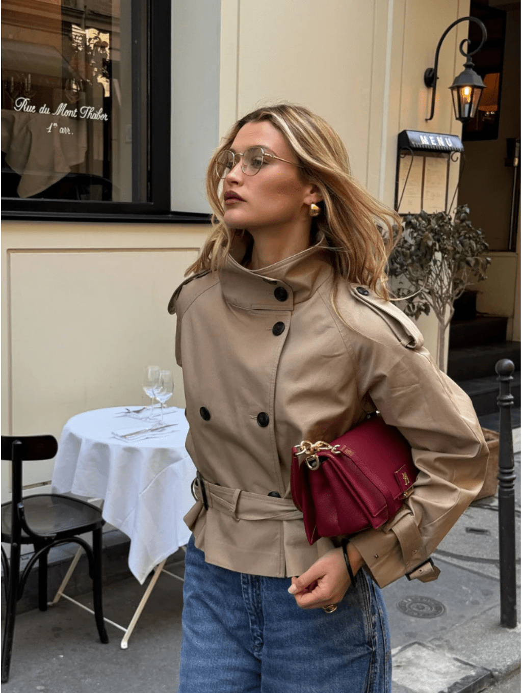 ZEYA - Sofia Cropped Trench Coat