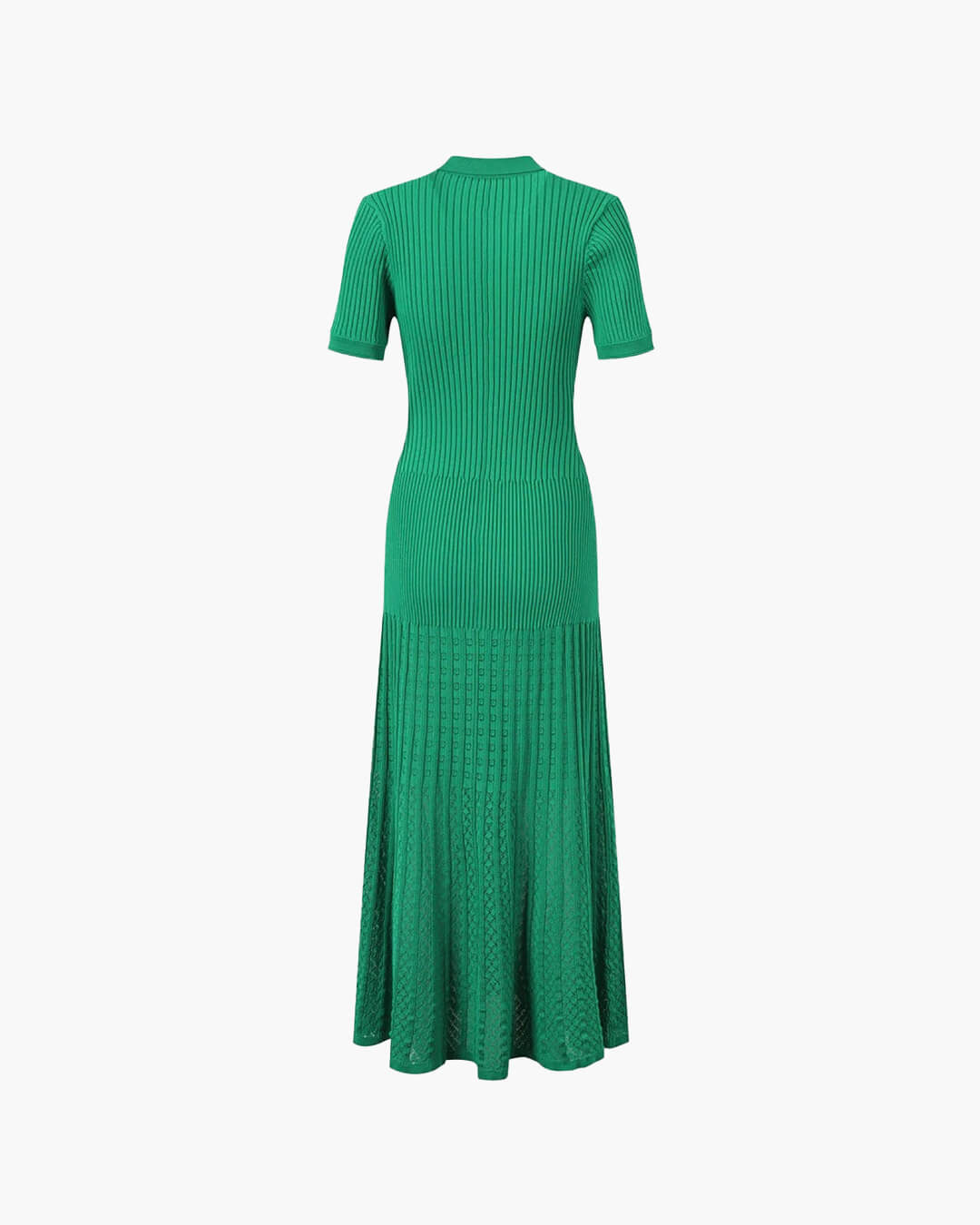 ZEYA - Sophia Ribbed Knit Polo Maxi Dress
