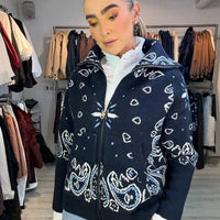 Stacey Cardigan in Maglia con Motivo Paisley