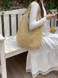 Svea geflochtene Rattan‑Shopper