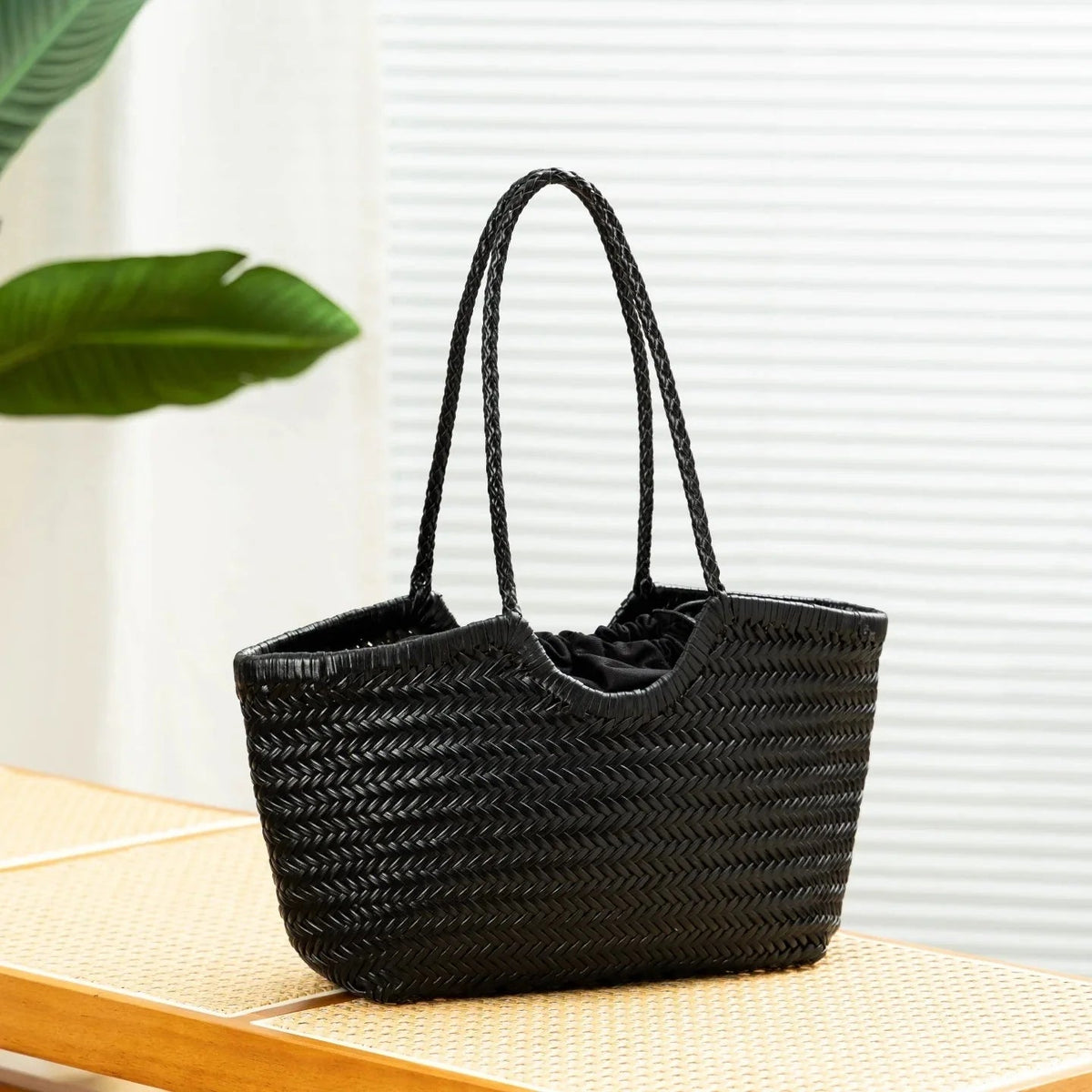 ZEYA - Tatum Handwoven Leather Tote Bag