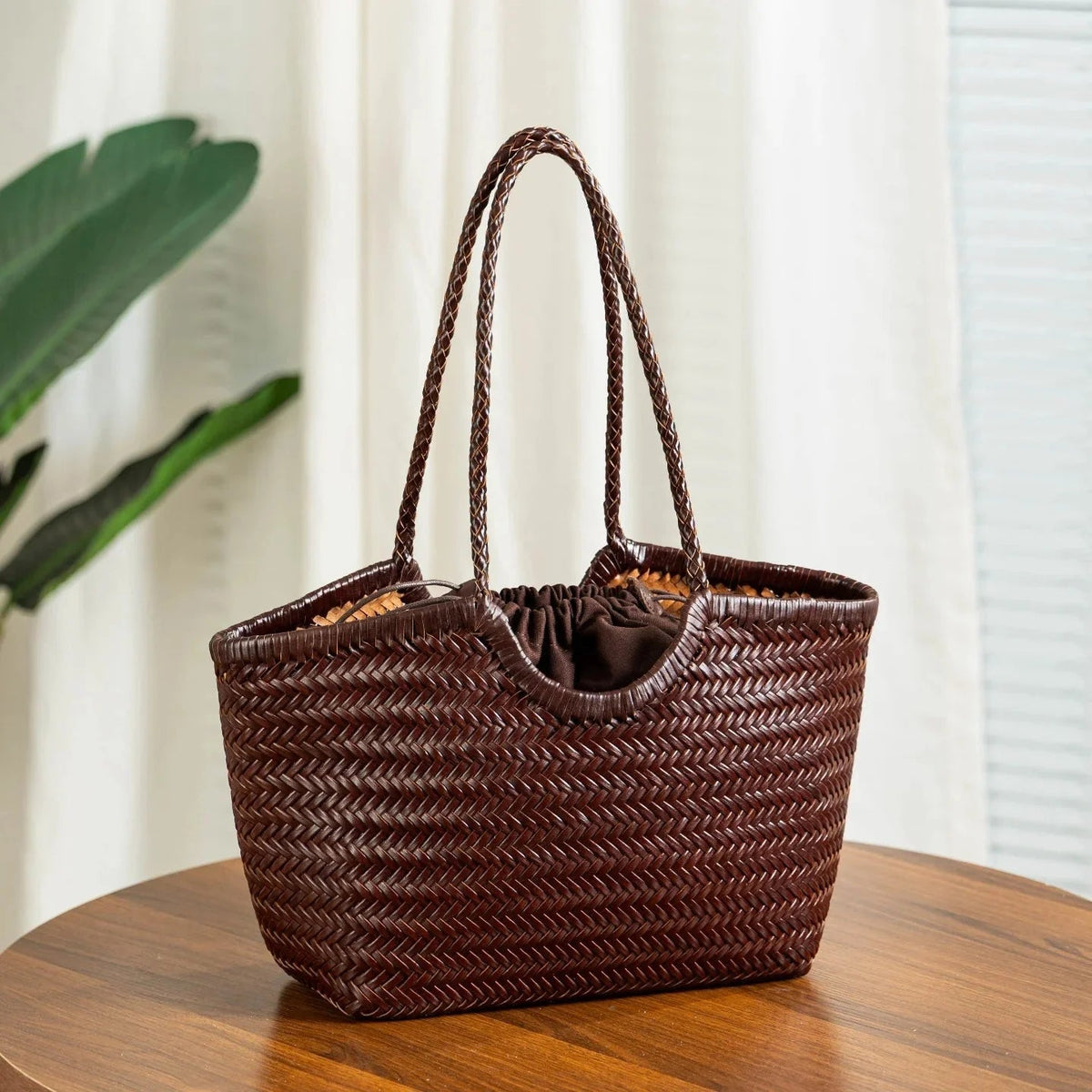 ZEYA - Tatum Handwoven Leather Tote Bag