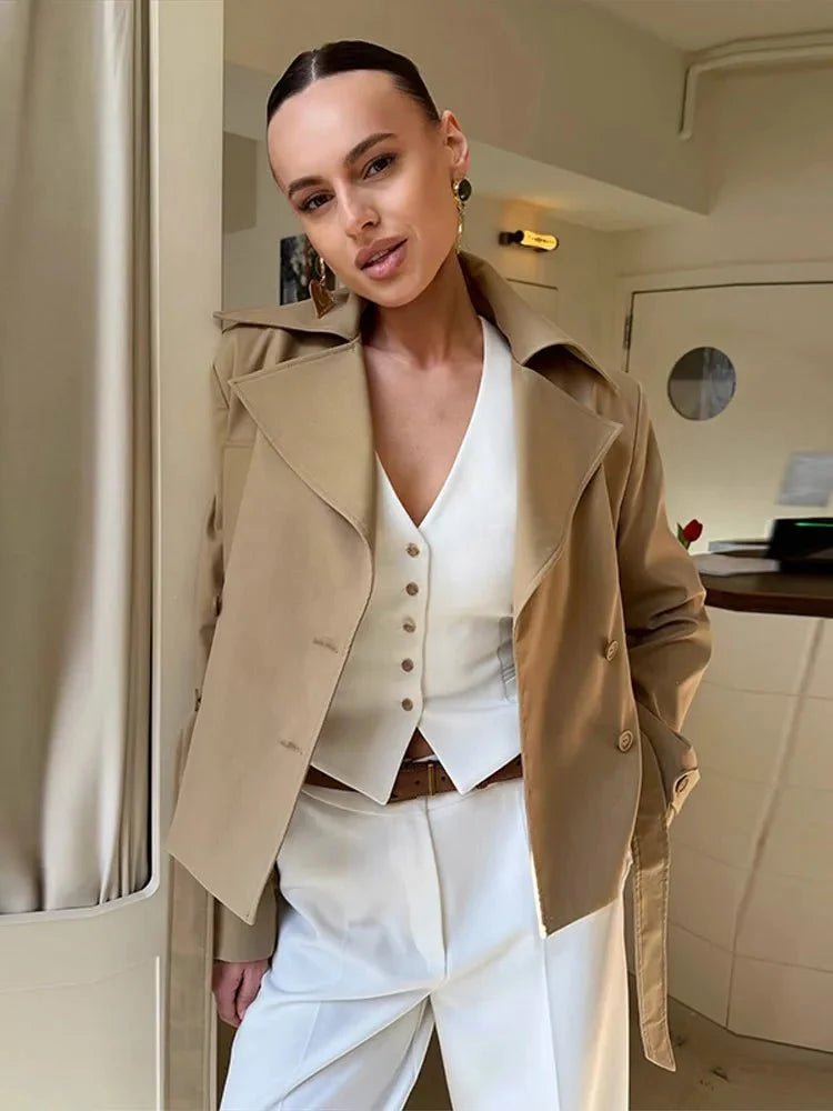 ZEYA - Teresa Lace-Up Cropped Trench