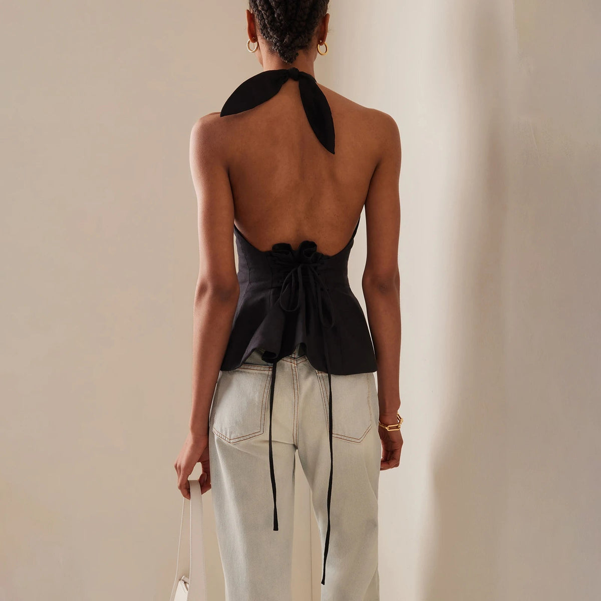 ZEYA - Thelma Silky Halter Neck Crop Top