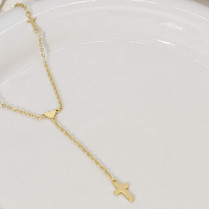 ZEYA - Valencia Cross Pendant Necklace
