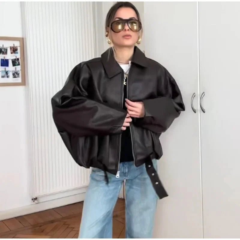 ZEYA - Valentina Leather Moto Jacket