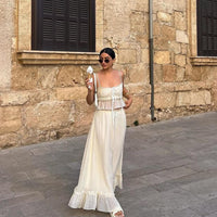 Set gonna maxi e top cami arricciati Valerie