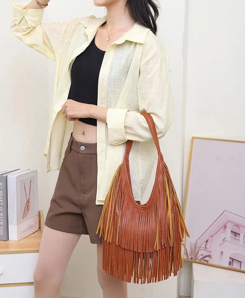 ZEYA - Valerie Tasseled Hobo Bag