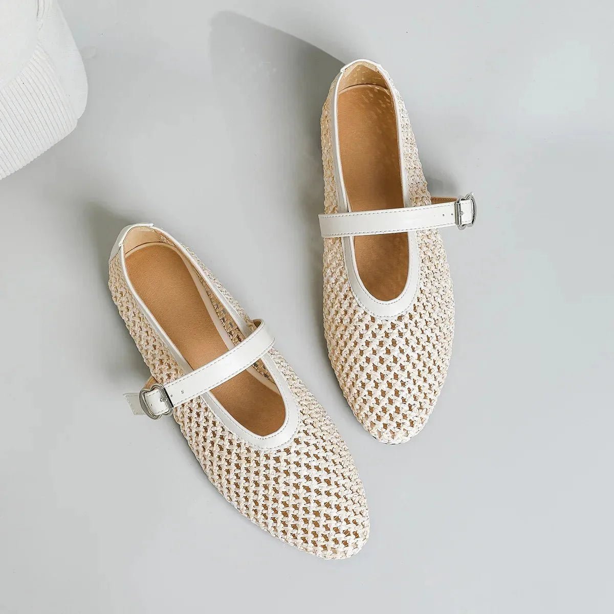 ZEYA - Veda Hollow Weave Mary Jane Flats