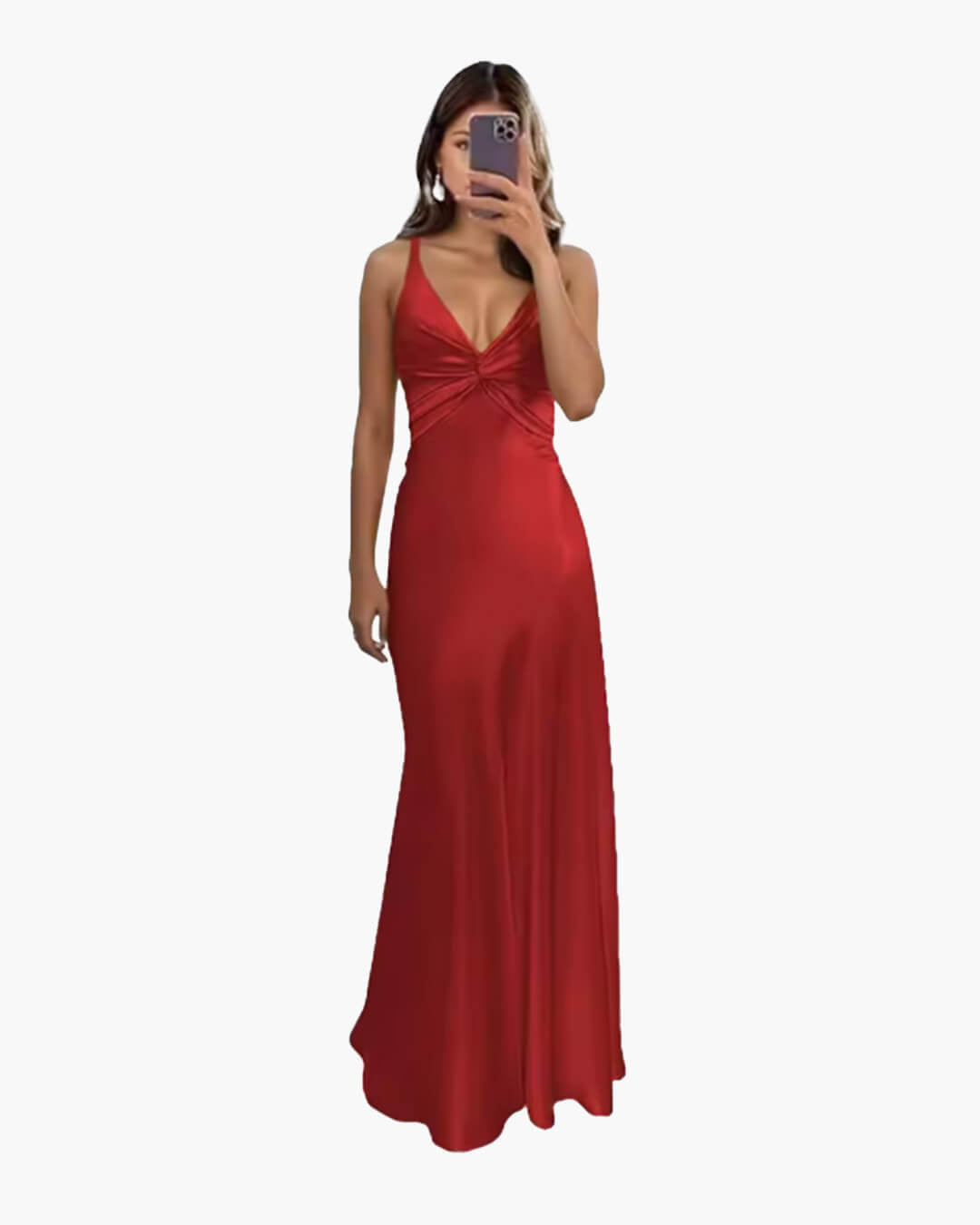 ZEYA - Venus Satin Open Back Maxi Dress