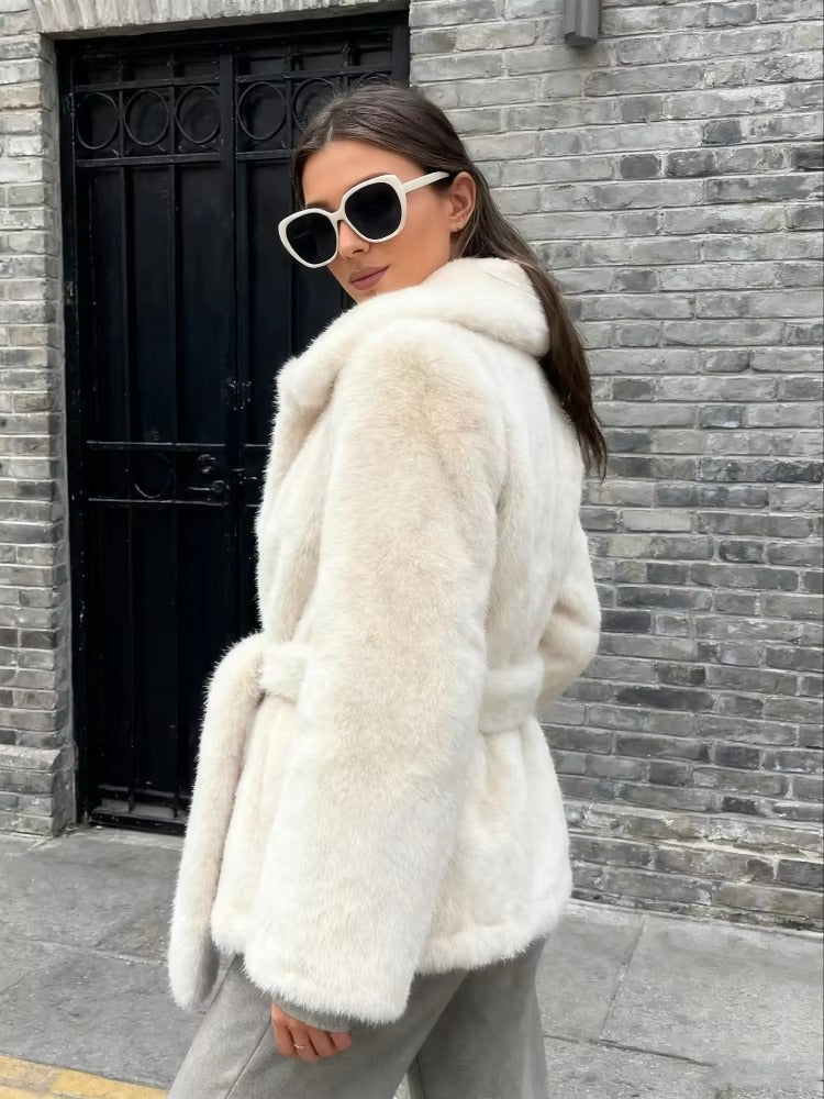 ZEYA - Veronica Belted Faux Fur Coat