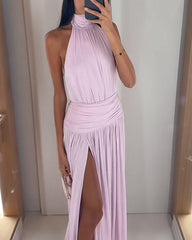 Mia Ärmelloses Maxikleid mit Seitenschlitz