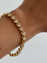 Viona Heart Zirconia Tennis Bracelet