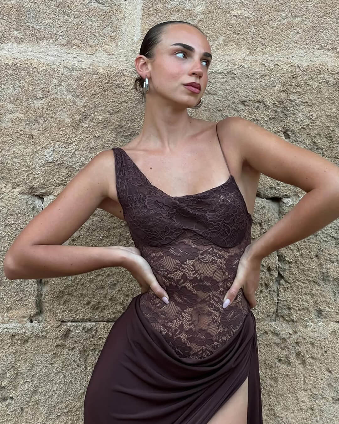 ZEYA - Willow One Shoulder Lace Maxi Dress