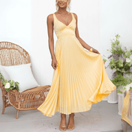 Robe longue plissée fluide Yelena
