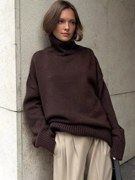 Pull à col roulé oversize Zadie