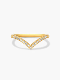 Zariah V-Schnitt Strass Band Ring