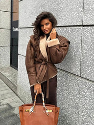 Cappotto in finta similpelle Zenna
