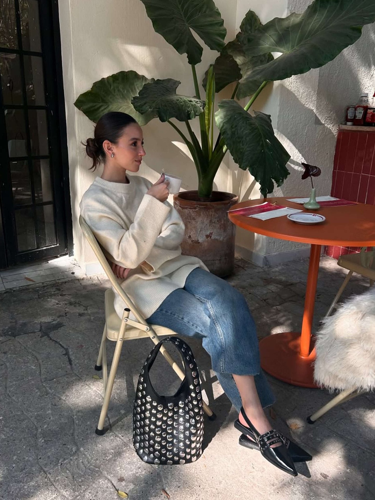 ZEYA - Zinnia Studded Bucket Bag